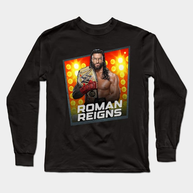 Roman Reigns/////Card Game Concept Design Long Sleeve T-Shirt by NYOLONG.ART